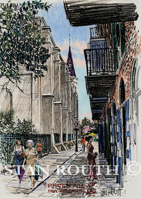 New Orleans, Pirates Alley toward Sq - '82