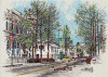 Lafayette,Louisiana art print-Downtown Cypress