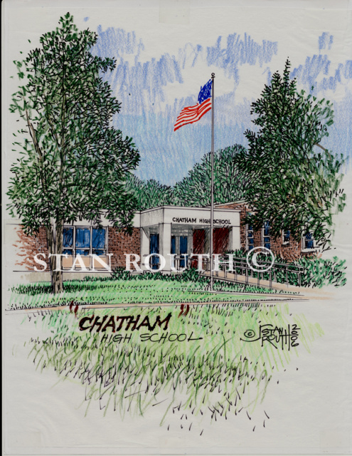 Chatham,Louisiana art print - School