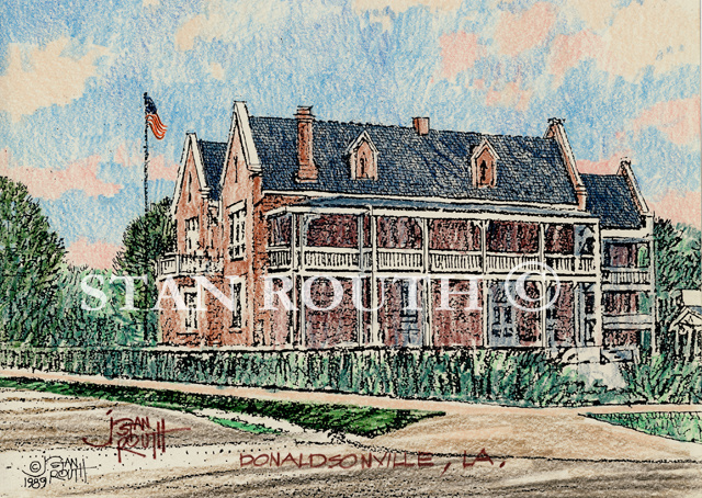 Donaldsonville,Louisiana art print-Catholic Brothers School