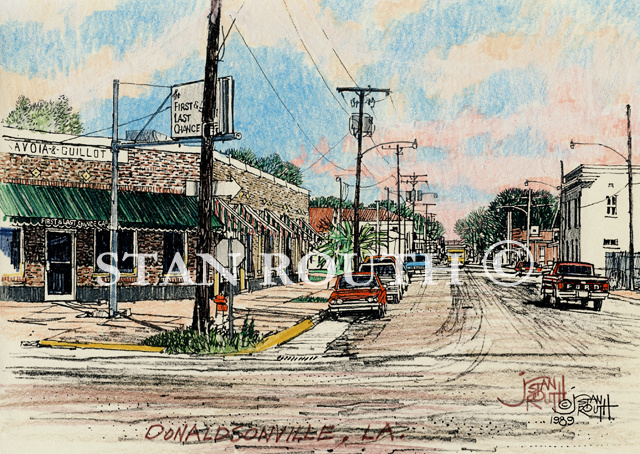 Donaldsonville,Louisiana art print-First & Last Chance