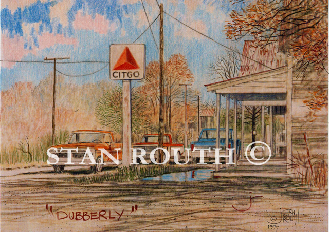 Dubberly,Louisiana art print-Citgo Station