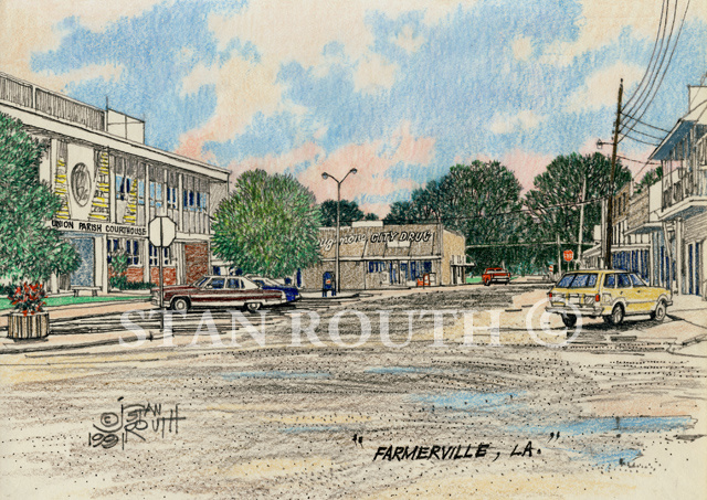 Farmerville Panorama - Courthouse '91 