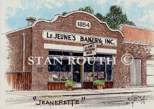 Jeanerette,Louisiana art print-LeJeune's Bakery