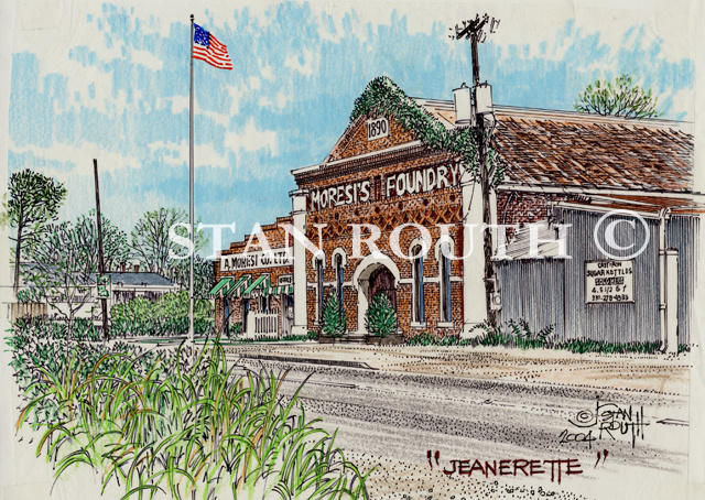 Jeanerette,Louisiana art print-Moresi's Foundry