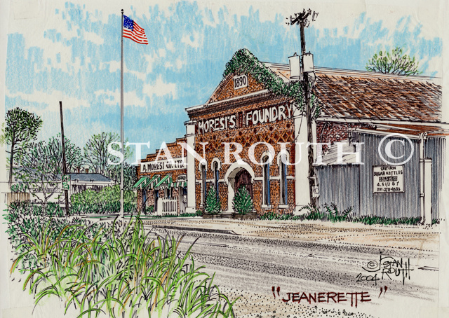 Jeanerette,Louisiana art print-Moresi's Foundry