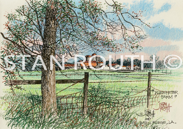 BatonRouge,Louisiana art print-Kleinpeter Farms'87
