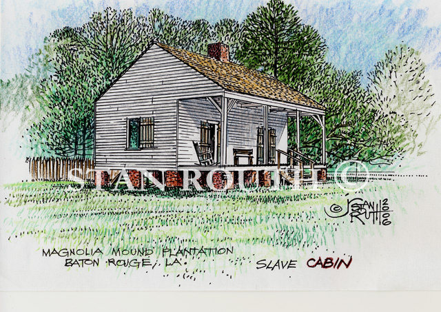 Baton Rouge, Magnolia Mound Slave Cabin - '06