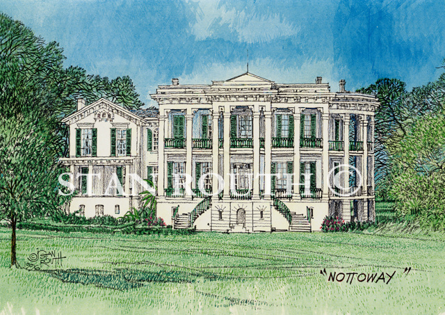White Castle,Louisiana art print-Nottoway Plantation House