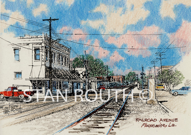 Plaquemine, Railroad Ave - '87