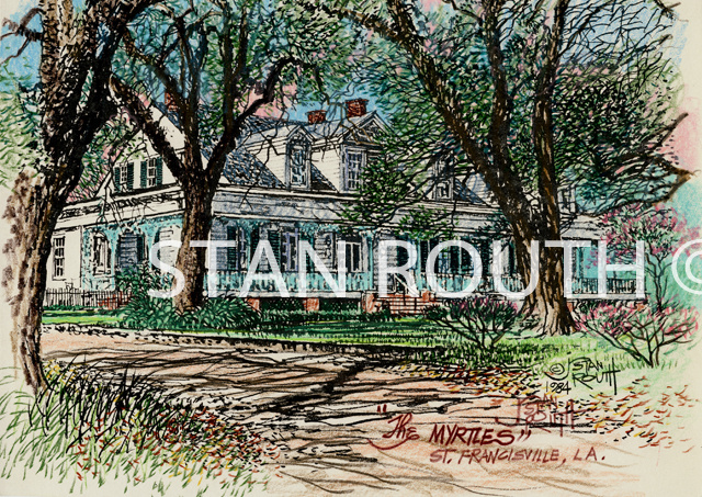 St Francisville,Louisiana art  print-Myrtles Plantation House
