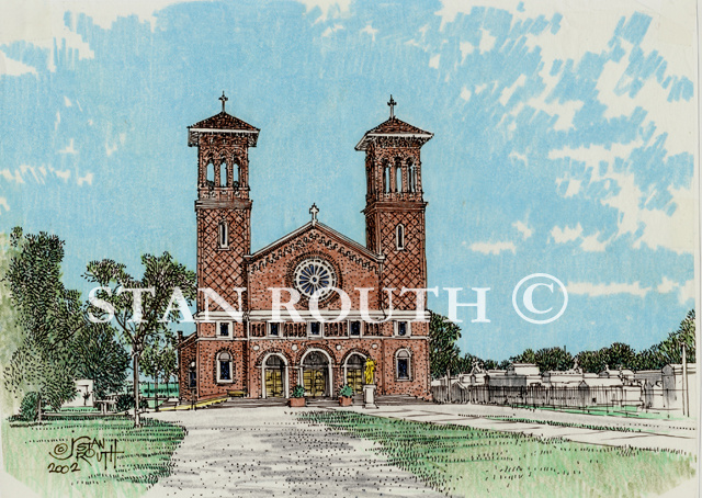 Edgard,Louisiana art print-St John the Baptist Catholic Church