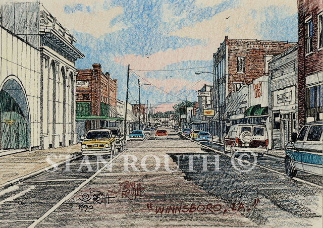 Winnsboro, Main Street - '90