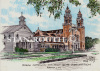 Franklin,Louisiana art print,Catholic Church of the Assumption