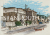 Houma,Louisiana art print-Downtown