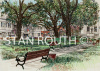 Houma,Louisiana art print-Courthouse Square